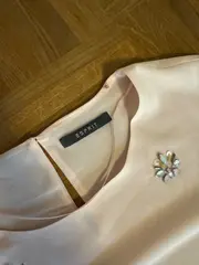 Vorschaubild 3 von Damen Bluse Gr. 36 Rosa Strass Applikationen Elegant