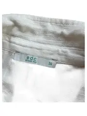 Vorschaubild 2 von Blusenkleid Damen Gr. 36 Weiß Baumwolle Hemdblusenkleid