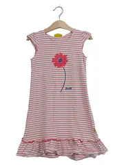 Vorschaubild 1 von Kinderkleid Mädchen gestreift mit Blumenprint Gr. 116