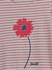 Vorschaubild 2 von Kinderkleid Mädchen gestreift mit Blumenprint Gr. 116