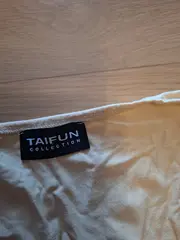 Vorschaubild 3 von TAIFUN T-Shirt Damen Gr. 38 M Beige Viskose Kurzarm Raffung Casual