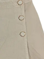 Vorschaubild 3 von Damen Hosenrock Skort Beige Gr. M 38 Baumwolle Knöpfe