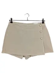 Vorschaubild 1 von Damen Hosenrock Skort Beige Gr. M 38 Baumwolle Knöpfe