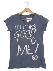 Vorschaubild 1 von T-Shirt Mädchen Gr. 164 15-16 Jahre Grau Print Baumwolle