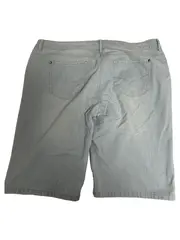 Vorschaubild 3 von Damen Jeans Shorts Gr. 48 Blau Weiß Gestreift Bermuda Baumwolle