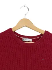 Vorschaubild 7 von Damen Pullover Zopfstrick Rot Gr. 40 L Freizeit Strick