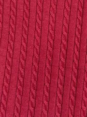 Vorschaubild 6 von Damen Pullover Zopfstrick Rot Gr. 40 L Freizeit Strick