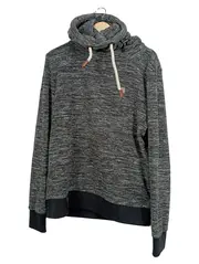 Vorschaubild 1 von Herren Hoodie Kapuzenpullover Gr. L Grau Meliert Schalkragen