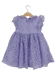 Vorschaubild 1 von Mädchen Festkleid Lila Blumen Stickerei Gr. 86 12-18 Monate