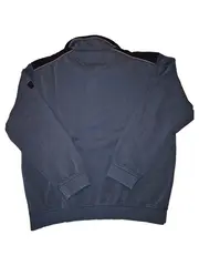 Vorschaubild 6 von Herren Pullover 1/4 Zip Troyer Blau Baumwolle Gr. XL