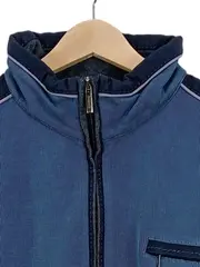 Vorschaubild 2 von Herren Pullover 1/4 Zip Troyer Blau Baumwolle Gr. XL