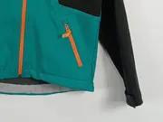 Vorschaubild 3 von Kinder Softshelljacke Gr. 140 Petrol Orange Kapuze