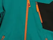 Vorschaubild 4 von Kinder Softshelljacke Gr. 140 Petrol Orange Kapuze