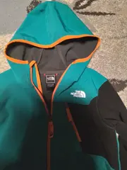 Vorschaubild 5 von Kinder Softshelljacke Gr. 140 Petrol Orange Kapuze