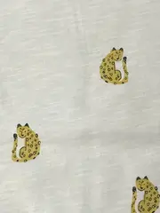 Vorschaubild 3 von Kinder T-Shirt Gr. 116 Weiß Leopard Tiermotiv Baumwolle