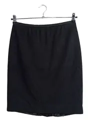 Vorschaubild 1 von Bleistiftrock Schurwolle Kaschmir Business Gr. 38 M Schwarz