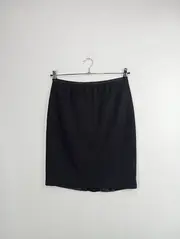 Vorschaubild 2 von Bleistiftrock Schurwolle Kaschmir Business Gr. 38 M Schwarz