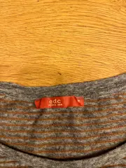 Vorschaubild 4 von EDC Damen Langarmshirt Gr. M Grau Gestreift 3/4 Arm Leinen Polyester