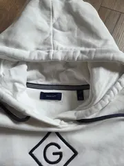 Vorschaubild 4 von Hoodie Herren Kapuzenpullover Gr. M Weiß Logo Stickerei Baumwolle