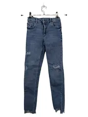 Vorschaubild 1 von Kinder Jeans Skinny Destroyed Look Blau Gr. 152 11-12 Jahre