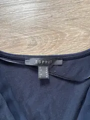 Vorschaubild 2 von Damen Wickelbluse Kurzarm V-Ausschnitt Dunkelblau Gr. S