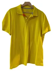 Vorschaubild 3 von Poloshirt Herren Gelb Gr. L Kurzarm Baumwolle Casual