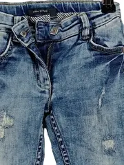 Vorschaubild 2 von Destroyed Jeans Kinder Baumwolle Blau Gr. 116 Used Look