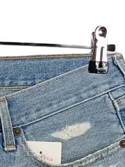 Vorschaubild 3 von Herren Jeans Shorts W32 Blau Destroyed Denim Distressed