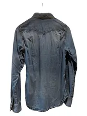 Vorschaubild 2 von Herren Jeanshemd Western-Style Denim Hemd Gr. S Blau Baumwolle