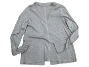 Vorschaubild 2 von Strickjacke Damen Grau Meliert Gr. 42/XL Langarm Casual Viskose