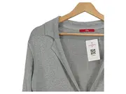 Vorschaubild 4 von Strickjacke Damen Grau Meliert Gr. 42/XL Langarm Casual Viskose