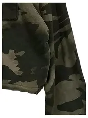 Vorschaubild 3 von Sweatshirt Damen 36 S Camouflage Cropped Pullover Baumwolle Logo Zip