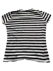 Vorschaubild 3 von Damen T-Shirt Gr. S gestreift schwarz weiß Logo rot Casual