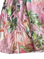 Vorschaubild 3 von Freizeitkleid Kinder Blumenmuster Rüschen Pink Baumwolle Gr. 86