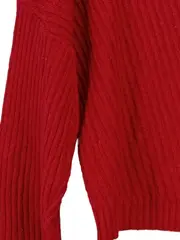 Vorschaubild 3 von Damen Pullover Strickpullover Gr. 36/S Rot Rippstrick Cropped Baumwollmix