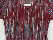 Vorschaubild 3 von Damen Bluse Gr. 40/L Mehrfarbig Crinkle Kurzarm Casual