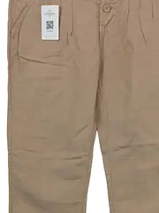 Vorschaubild 2 von Damen Stoffhose Beige Leinen Baumwolle Gr. 38 M