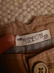 Vorschaubild 4 von Damen Stoffhose Beige Leinen Baumwolle Gr. 38 M