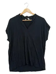 Vorschaubild 1 von Damen T-Shirt mit Kapuze Schwarz Gr. 40/42 Viskose Casual