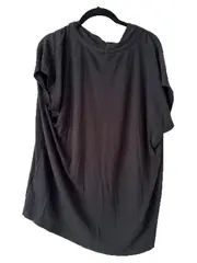 Vorschaubild 3 von Damen T-Shirt mit Kapuze Schwarz Gr. 40/42 Viskose Casual
