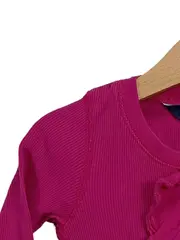Vorschaubild 5 von Langarmshirt Mädchen Gr. 92 (2T) Pink Rüschen Baumwolle Rippstrick