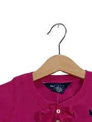 Vorschaubild 7 von Langarmshirt Mädchen Gr. 92 (2T) Pink Rüschen Baumwolle Rippstrick
