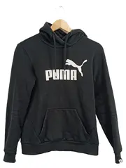 Vorschaubild 1 von Damen Hoodie Kapuzenpullover Schwarz Logo-Print Gr. S