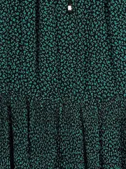 Vorschaubild 4 von Damen Sommerkleid Gr. M Blumenmuster Grün Schwarz Boho