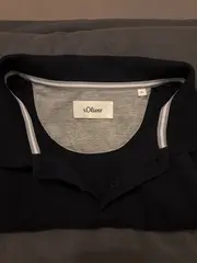 Vorschaubild 2 von Herren Poloshirt Blau Gr. XL Kurzarm Basic Baumwolle