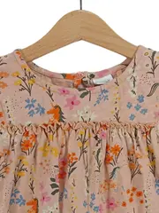 Vorschaubild 2 von Mädchen Tunikakleid Blumenmuster Rüschen Rosa Gr. 110