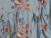 Vorschaubild 2 von Mädchen Blusenkleid Blumenmuster Rüschen Langarm Blau Gr. 110