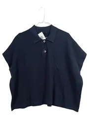 Vorschaubild 1 von Poloshirt Damen Kurzarm Viskose Blau Gr. 38 M Casual