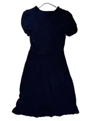 Vorschaubild 2 von Blusenkleid Damen Gr. 34/XS Dunkelblau Viskose