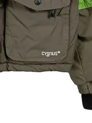 Vorschaubild 4 von Skijacke Kinder Mädchen Gr. 152 Grau Grün Kapuze Winterjacke